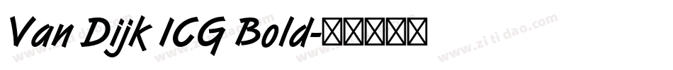 Van Dijk ICG Bold字体转换